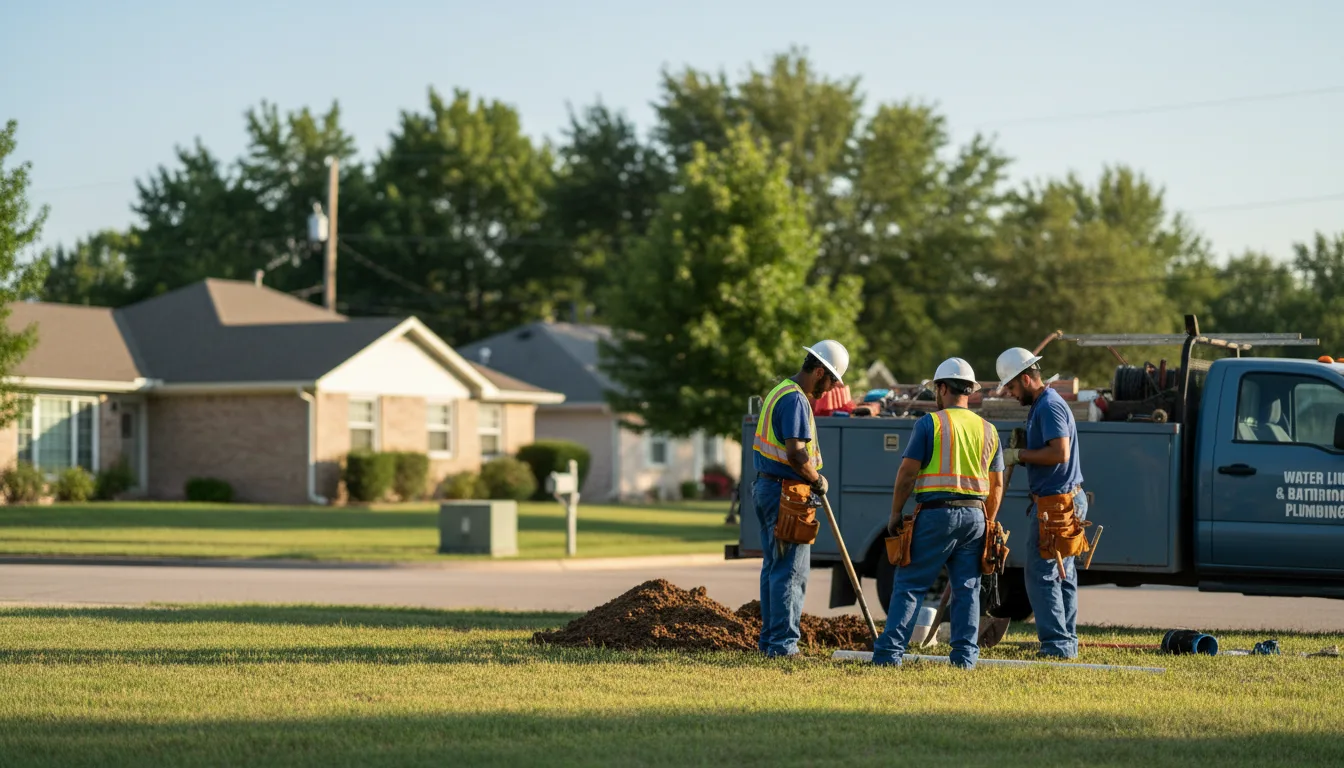 Residential water line and bathroom plumbing service in Harrison City, PA
